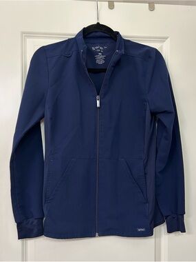 Navy Spirit Scrubs Nursing Jacket
